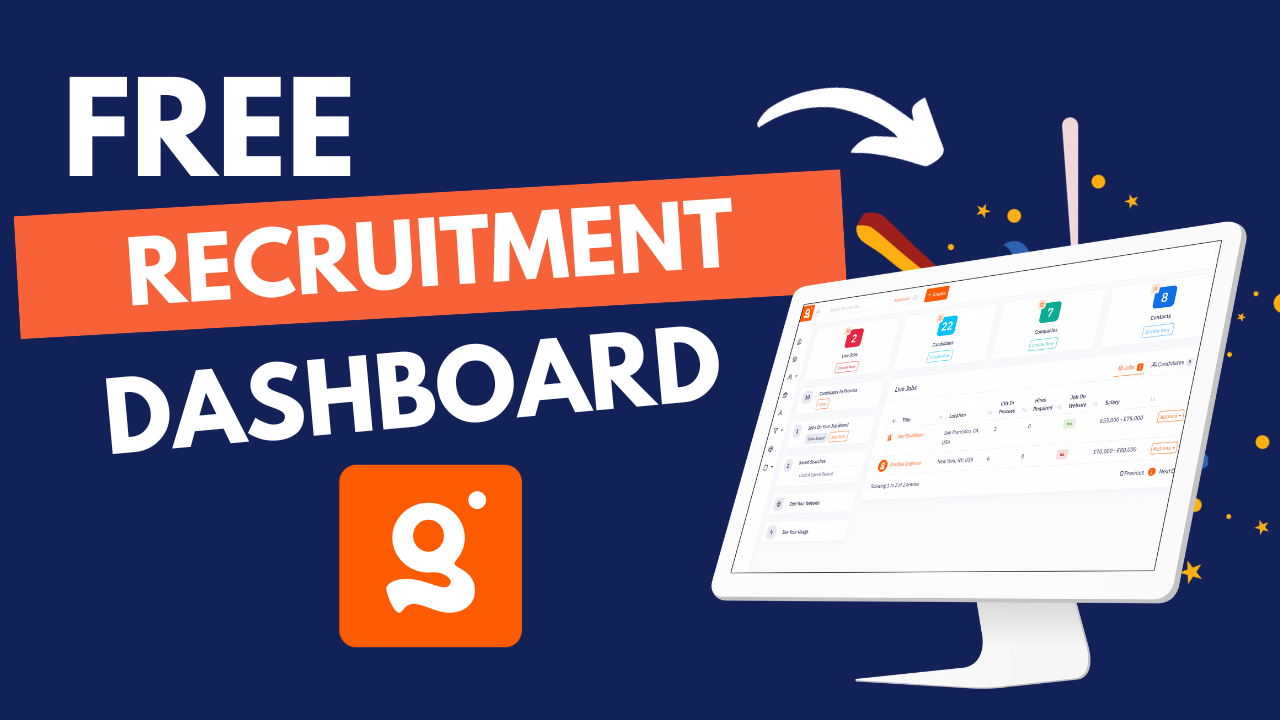 An image showing the free recruitment dashboard which is available as part of the Giig Hire's Free Software